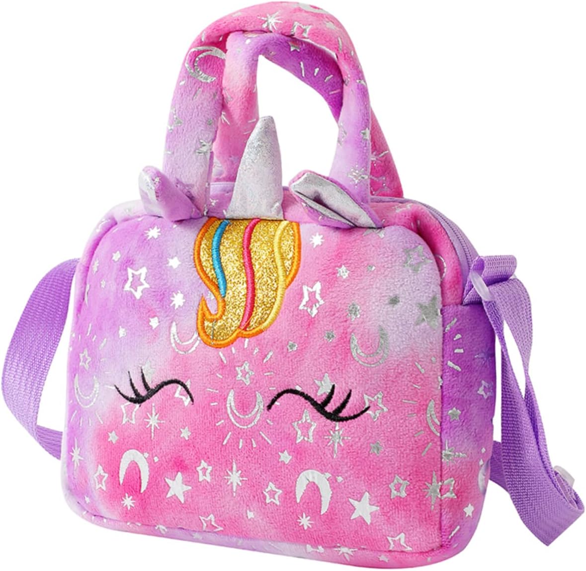 Sac à main brodé licorne