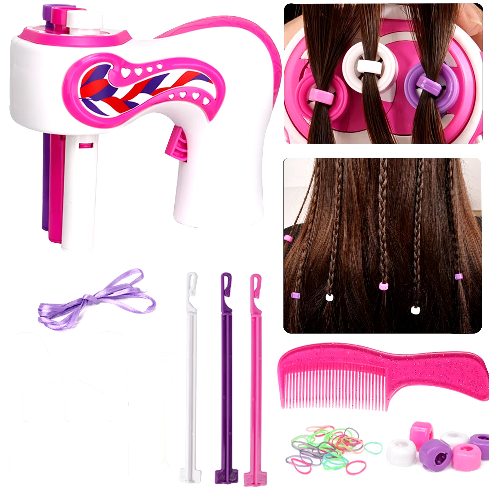 Automatic DIY Hair Knitting Machine Braid Hair Tools Twist Knitting Hair Knitting Roll Twisted Xmas