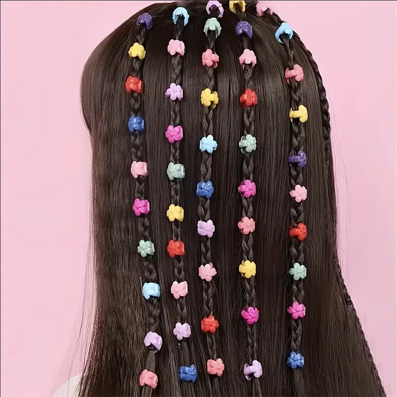 Pinces à cheveux colorées, épingles à cheveux tressées,100 pièces