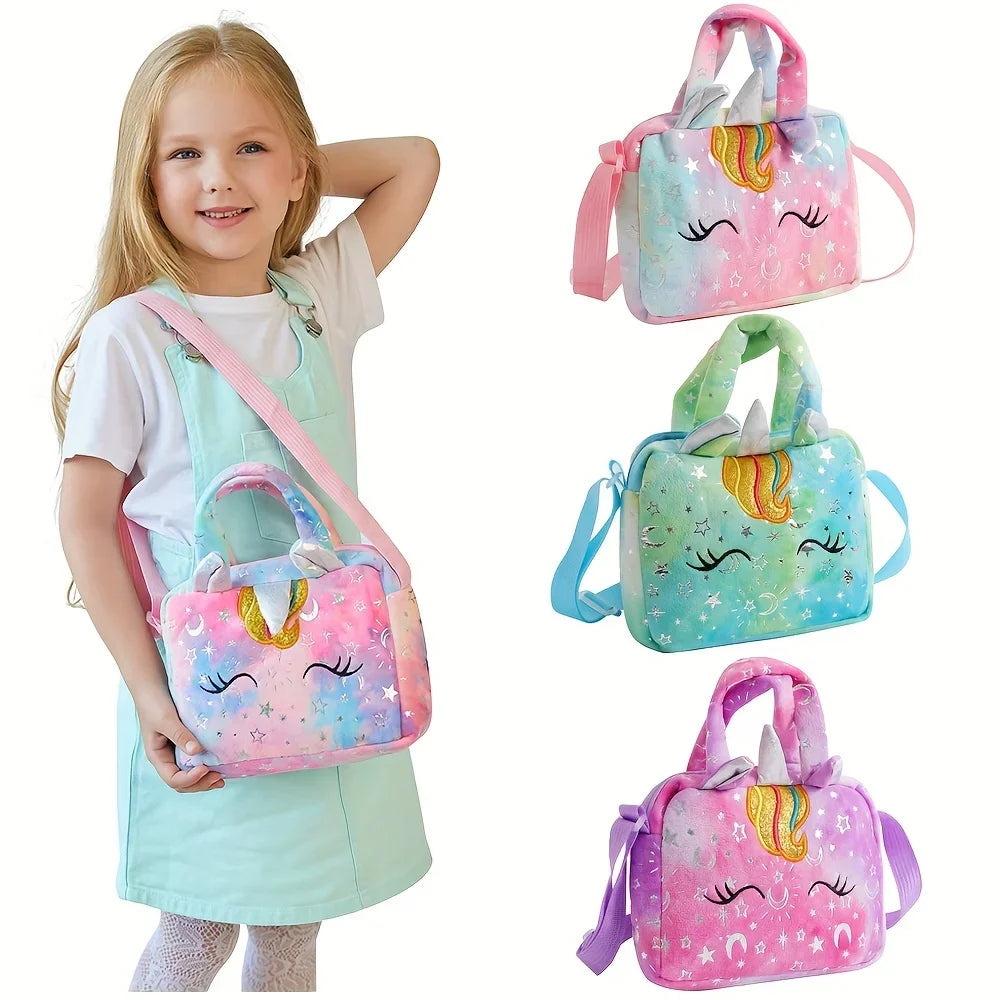 Sac à main brodé licorne