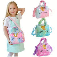 Sac à main brodé licorne