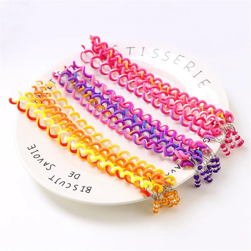 Lot de 6 torsades multicolores