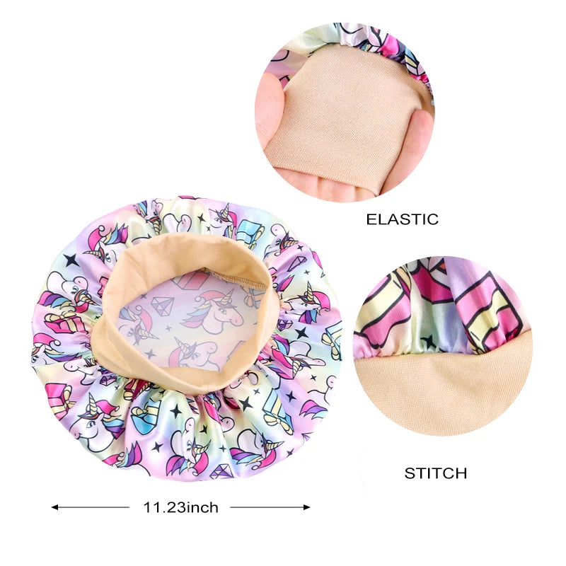 CADEAU - Bonnet de sommeil en satin pour enfant