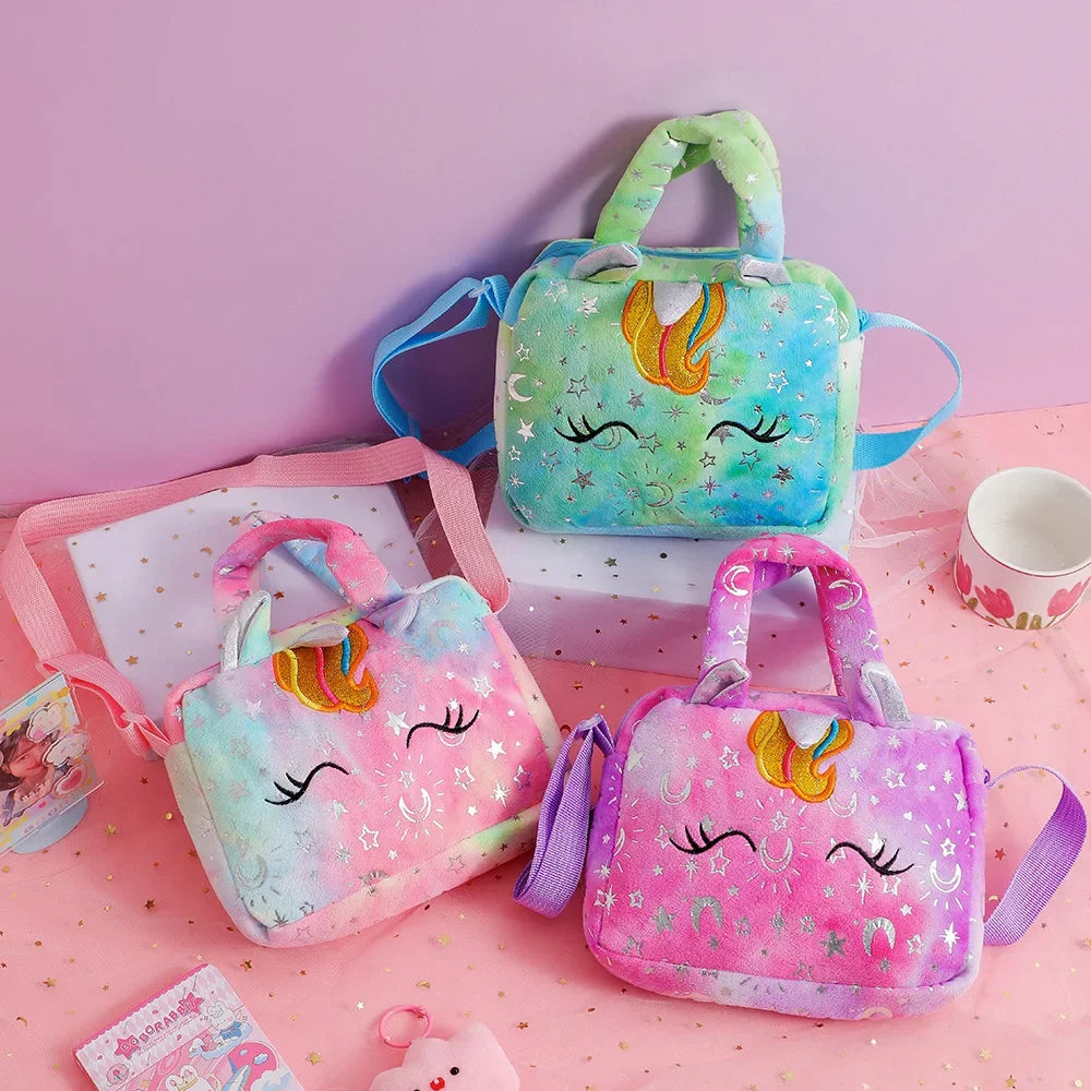 Sac à main brodé licorne