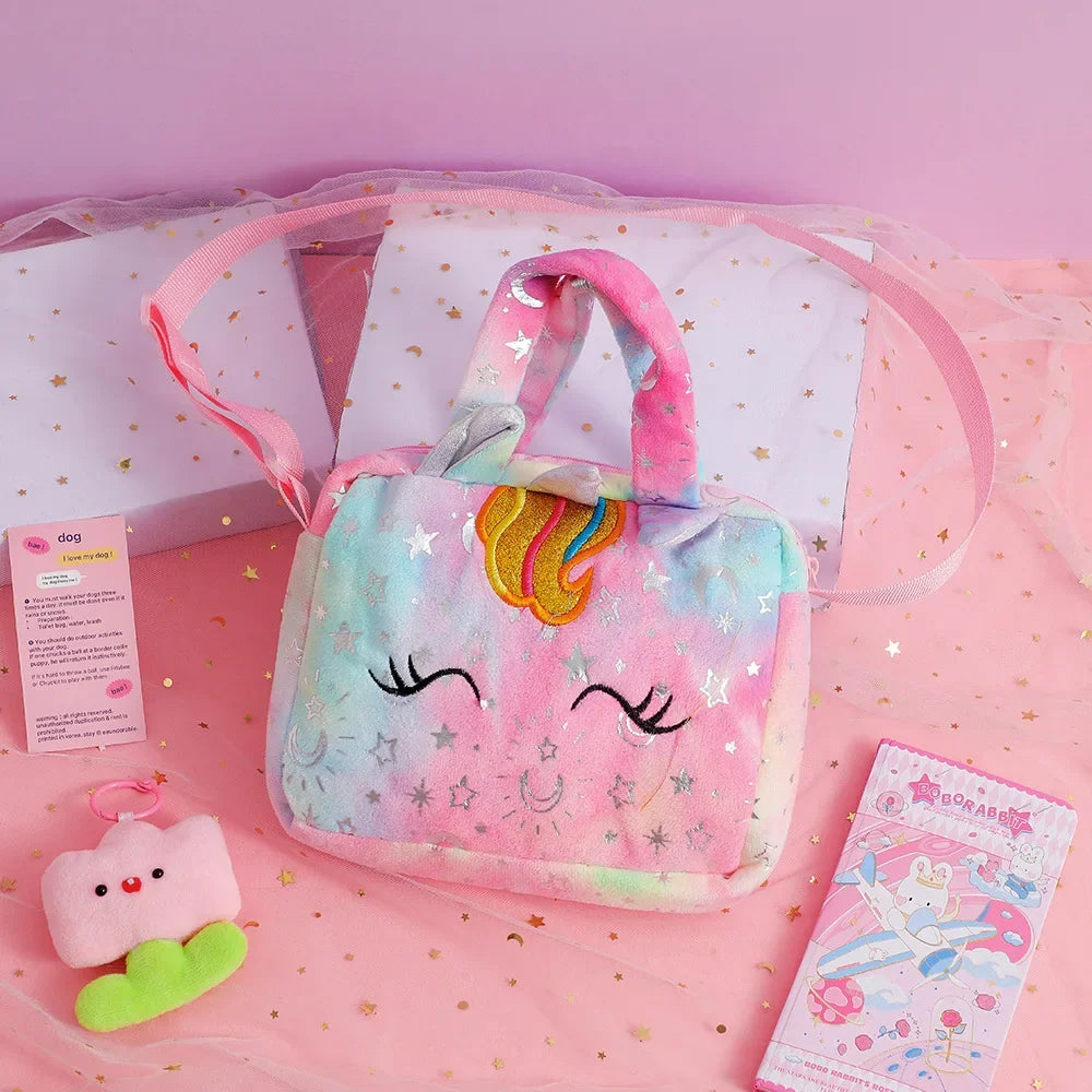 Sac à main brodé licorne