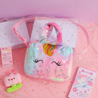 Sac à main brodé licorne