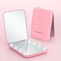 Miroir de poche LED grossissant 3X