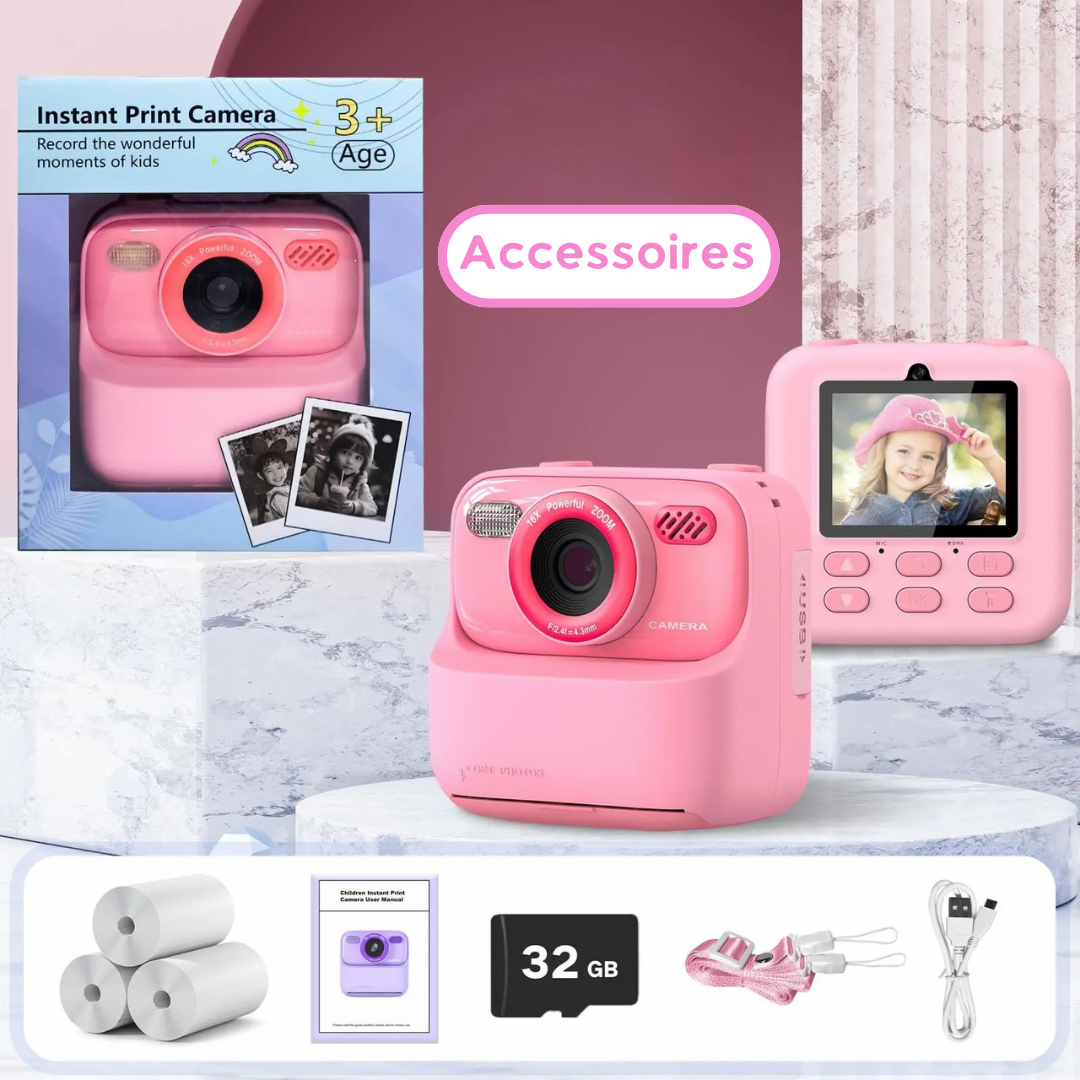 Appareil photo enfant à impression instantanée