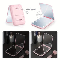 Miroir de poche LED grossissant 3X