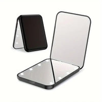 Miroir de poche LED grossissant 3X