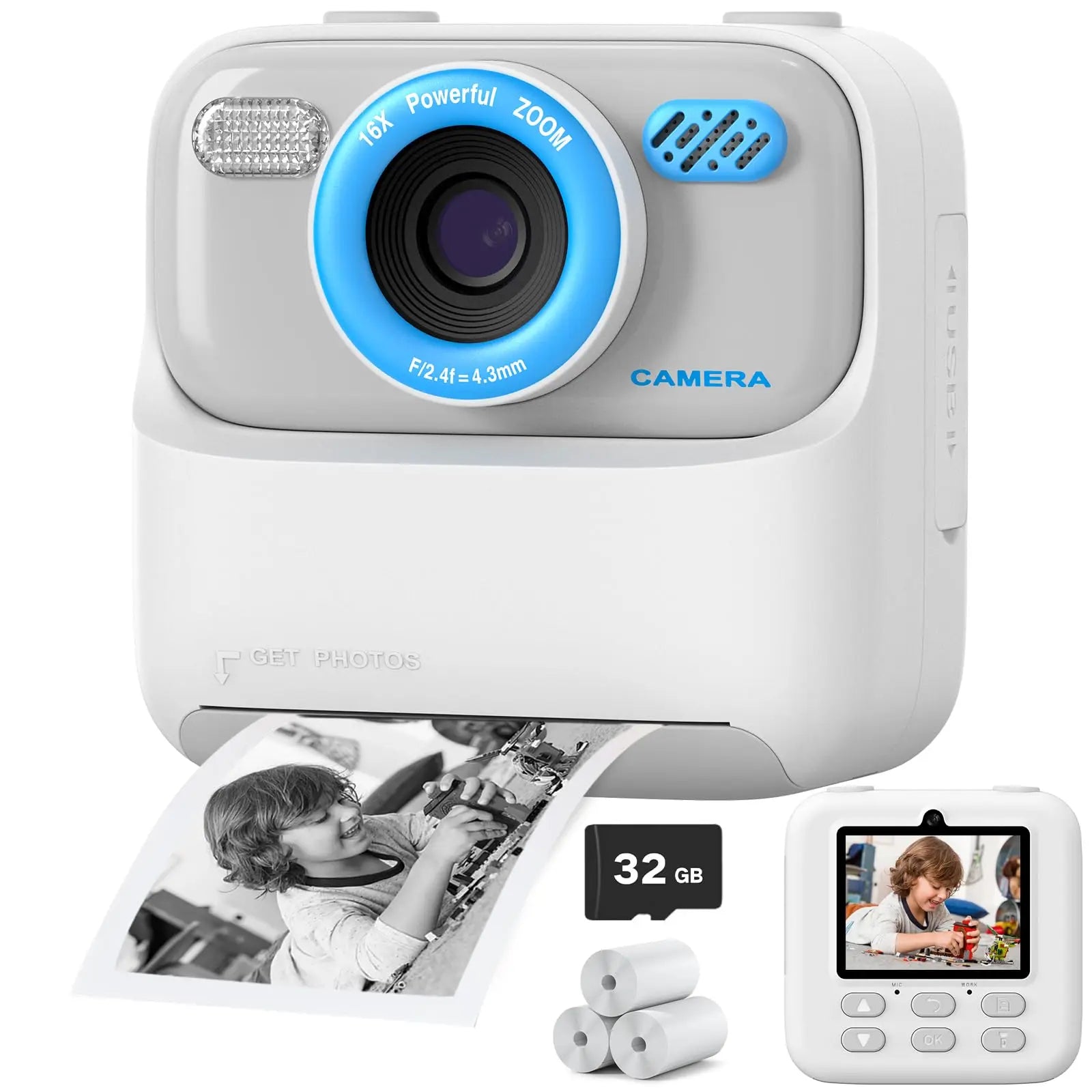 Appareil photo enfant à impression instantanée
